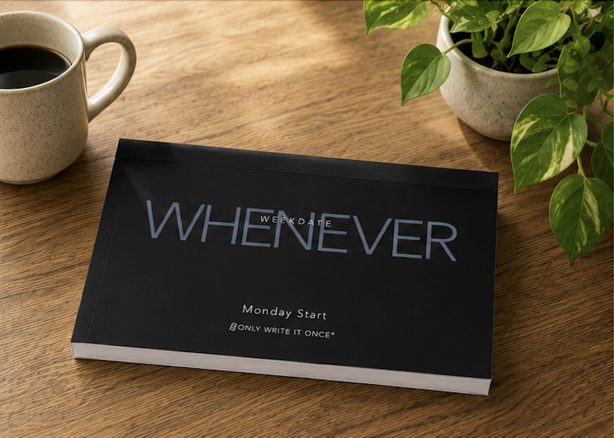 WeekDate Whenever undated weekly paper planner